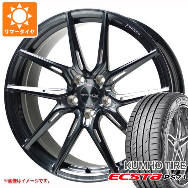 サマータイヤ 245/45R19 102Y XL クムホ エクスタ PS71 トラフィックスター フォージド TSF 02 8.0 19 :tsf02bsc 32465:タイヤ1番