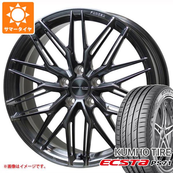 サマータイヤ 245/45R19 102Y XL クムホ エクスタ PS71 トラフィックスター フォージド TSF 03 8.0 19 :tsf03bsc 32465:タイヤ1番