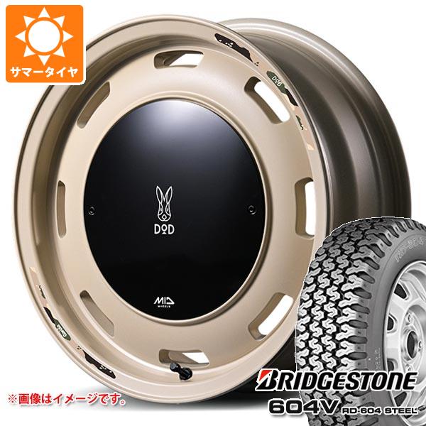 ダイハツ ハイゼットトラック S500系用 サマータイヤ ブリヂストン 604V RD-604 スチール 165R14 6PR (165/80R14 91/90N相当) ウシャリントバリ 4.5-14