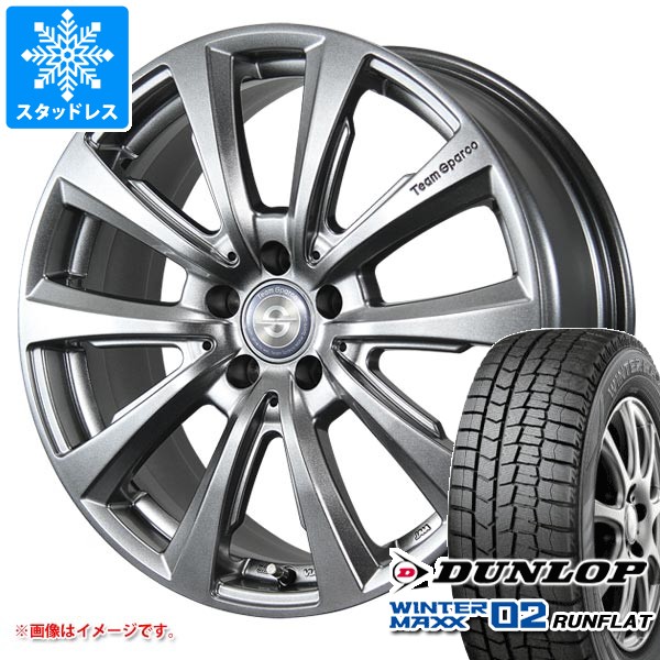 BMW F48 X1用 スタッドレス ダンロップ ウインターマックス02 DSST WM02 225/50RF18 95Q ランフラット チームスパルコ ヴァローザ ver.02