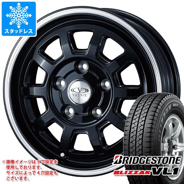 サクシード プロボックス 160系用 スタッドレス ブリヂストン ブリザック VL1 155/80R14 88/86N ヴィセンテ06PS｜tire1ban