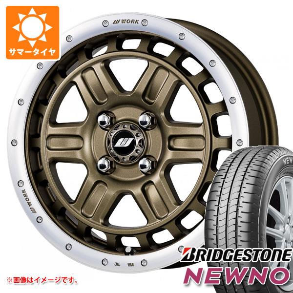 エブリイバン DA17V用 2024年製 サマータイヤ ブリヂストン ニューノ 165/65R15 81S  ワーク クラッグ T-グラビック 2 5.0-15｜tire1ban