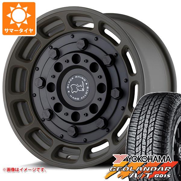 ハイラックス 120系用 サマータイヤ ヨコハマ ジオランダー A/T G015 LT265/65R17 120/117R アウトラインホワイトレター ブラックライノ ウォートホッグ 8.5 17 :wrthmg6 34520 t80994yt:タイヤ1番