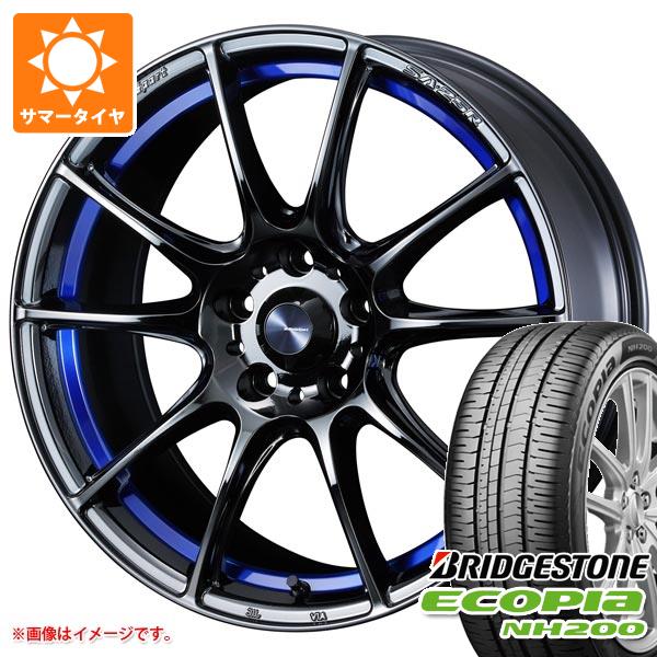 サマータイヤ 225/45R18 95W XL ブリヂストン エコピア NH200 ウェッズスポーツ SA 25R ブルーライトクロームツー 7.5 18 :wssa25rb 38111:タイヤ1番