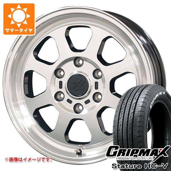 トヨタ ハイエース 200系用 サマータイヤ グリップマックス スタチャー HC-V 215/65R16C 109/107S ホワイトレター コスミック クロスブラッド XB02 6.5-16