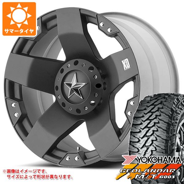 ジープ ラングラー JK/JL系用 サマータイヤ ヨコハマ ジオランダー M/T G003 35x12.50R17 LT 121Q KMC XD775 ロックスター