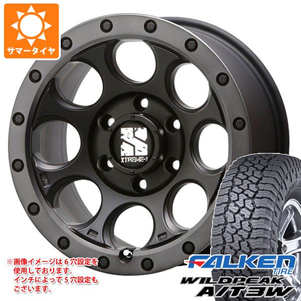 デリカD:5用 サマータイヤ ファルケン ワイルドピーク A/T3W LT225/75R16 115/112Q  MLJ エクストリームJ XJ03 7.0-16