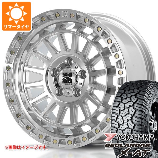 5本セット ジープ ラングラー JK/JL系用 サマータイヤ ヨコハマ ジオランダー X-AT G016 35x12.50R17 LT 121Q ブラックレター MLJ エクストリームJ XJ08