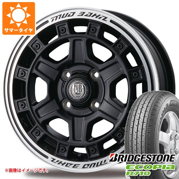 ダイハツ ハイゼットトラック S500系用 2026年製 サマータイヤ ブリヂストン エコピア R710 145/80R12 80/78N インターミラノ マッドバーン XR-710C 4.0-12