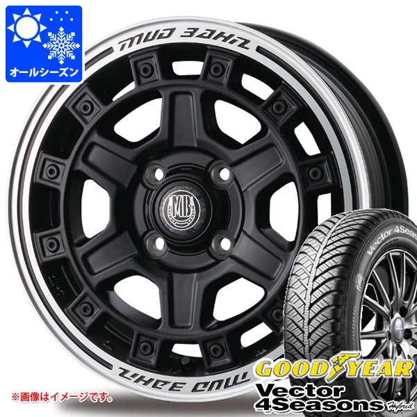Vector（グッドイヤー） - ダイハツ ハイゼットトラック S500系用 オール時期タイア グッドイヤー ベクトル 4シーズンズ 変わり種 165/65R14 79H マッドバーン XR-710C 5.0-14 自動車-車、バイク、自転車