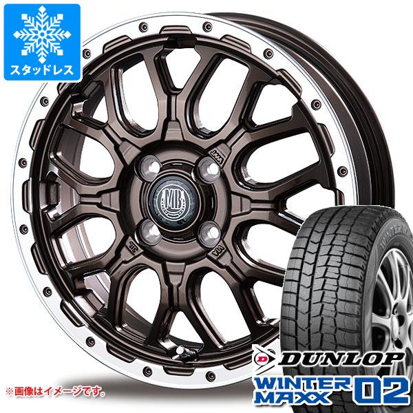 ハスラー用 2024年製 スタッドレス ダンロップ ウインターマックス02 WM02 165/60R15 77Q インターミラノ マッドバーン XR-800M