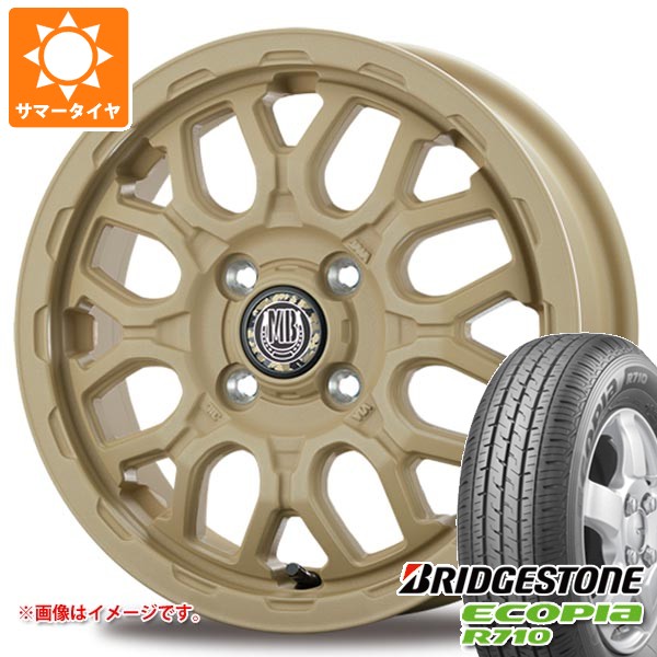 ダイハツ ハイゼットカーゴ S320系用 2026年製 サマータイヤ ブリヂストン エコピア R710 145/80R12 80/78N マッドバーン XR-800M ME 4.0-12