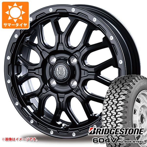 ハイゼットカーゴ S320系用 サマータイヤ ブリヂストン 604V RD-604 スチール 155R12 6PR (155/80R12 83/81N相当) インターミラノ マッドバーン XR-800M 4.0-12