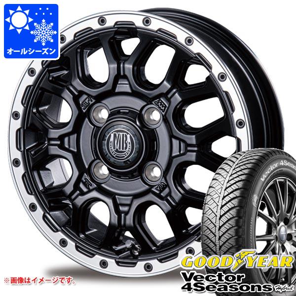 ハスラー用 オールシーズンタイヤ グッドイヤー ベクター 4シーズンズ ハイブリッド 165/70R14 81S インターミラノ マッドバーン XR-800M 4.5-14