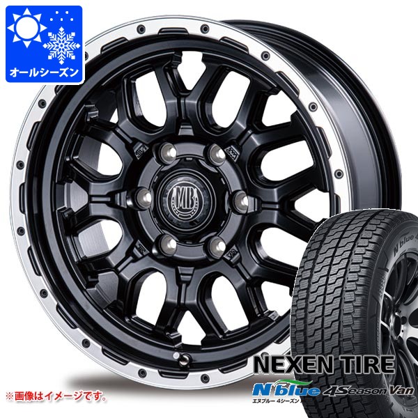 トヨタ ハイエース 200系用 オールシーズンタイヤ ネクセン エヌブルー 4シーズン バン 195/80R15LT 107/105N インターミラノ マッドバーン XR-800M 6.0-15