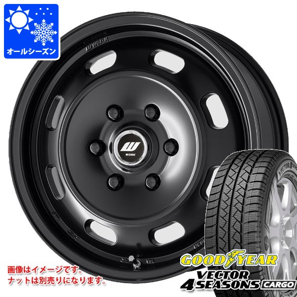 ニッサン NV350キャラバン E26用 オールシーズンタイヤ グッドイヤー ベクター 4シーズンズ カーゴ 195/80R15 107/105N ワーク エクストラップ DTHC 6.0-15