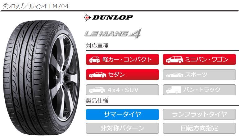 待望 ダンロップ ルマン704 235 40R18 40-18 95W LM704 XL 18インチ 4