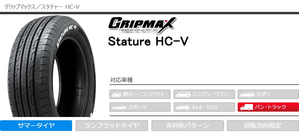 本命ギフト グリップマックス 2本 107/105T 225/50R18 サマータイヤ タイヤ・ホイール
