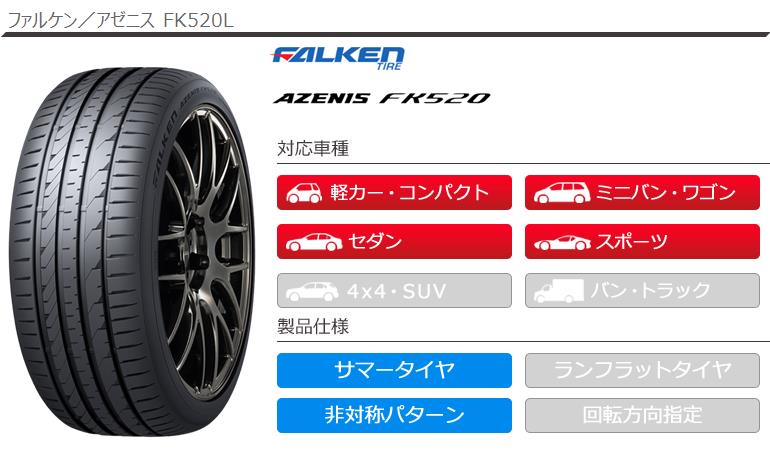 AZENIS 4本 サマータイヤ 225/45R17 94Y XL ファルケン アゼニス