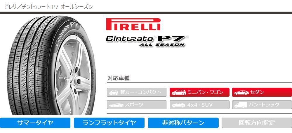 2本 サマータイヤ 225/45R19 96H XL ピレリ チントゥラート P7 オール