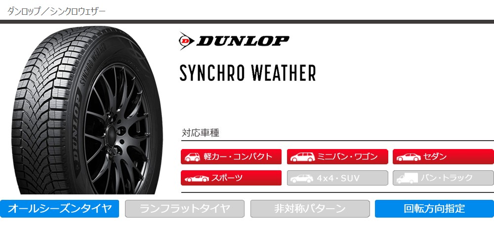 オールシーズンタイヤ ホイール4本セット 225/45R18インチ 5H114 ウェッズスポーツ SA25R WBC ダンロップ シンクロウェザー