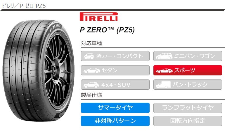 P ZERO 4本 サマータイヤ 325/35R22 110Y ピレリ ゼロ PZ5 MO