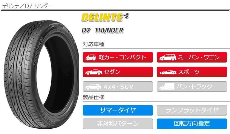 2本以上で送料無料 サマータイヤ 255/30R20 92W XL デリンテ D7