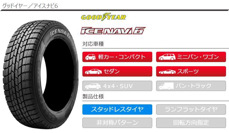 スタッドレスタイヤ 195 65r15 91q グッドイヤー アイスナビ6 Ice Navi 6 タイヤ1番 通販 Paypayモール