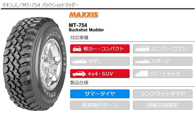 □美品溝有□ マキシス バックショット マッダー 195R14 8PR 14インチ