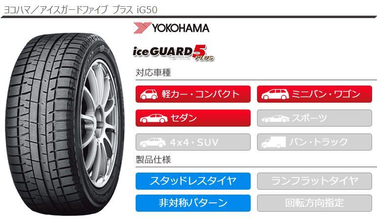 iceGUARD 4本 スタッドレスタイヤ 205/55R15 88Q ヨコハマ アイス