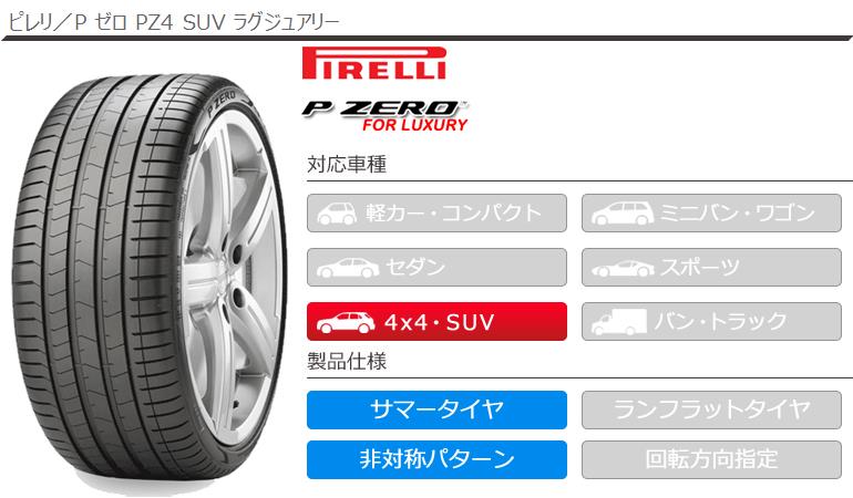 タイヤ交換対象】サマータイヤ 245/40R20 (99Y)XL ピレリ P ゼロ PZ4