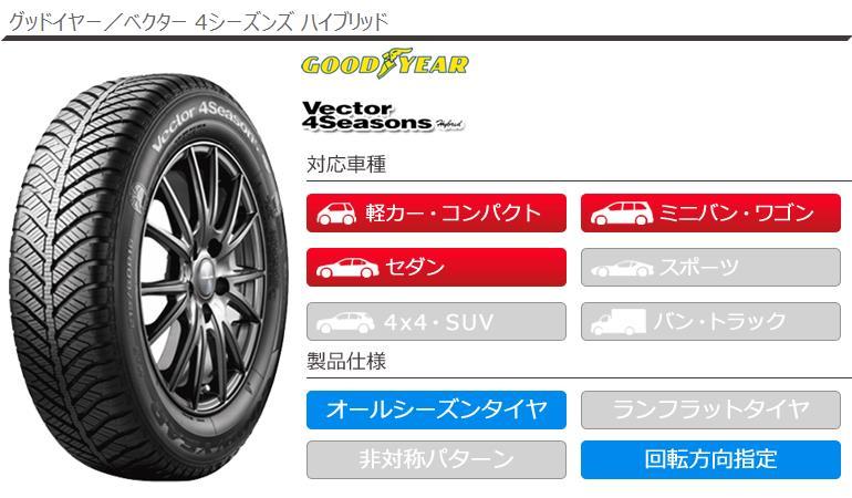 4本 オールシーズン 215/45R17 91H XL グッドイヤー ベクター 4