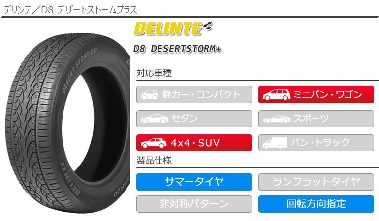 2本以上で送料無料 サマータイヤ 245/45R20 108W XL デリンテ D8