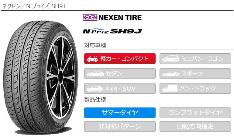 エヌプライズ 4本 サマータイヤ 155/65R14 75S ネクセン N