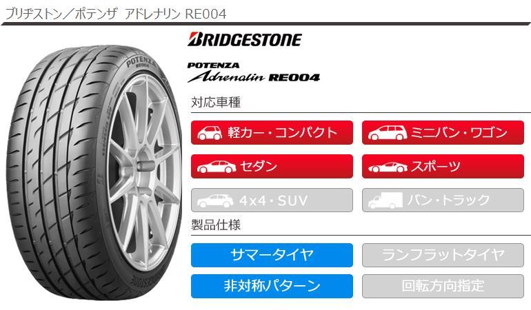 4本 サマータイヤ 165/50R15 73V ブリヂストン ポテンザ アドレナリン