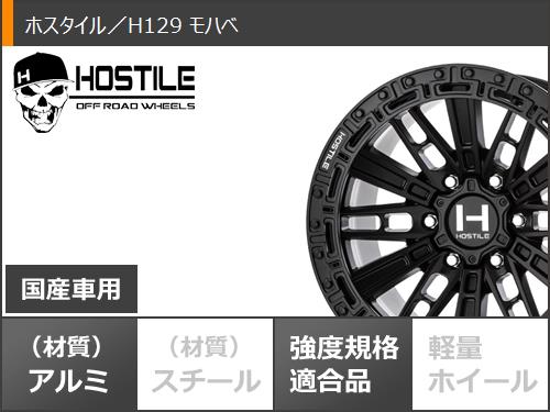 ランドクルーザー プラド 150系用 サマータイヤ ダンロップ グラントレック PT5 265/65R17 112H  HOSTILE H129 モハベ 9.0-17｜tire1ban｜03