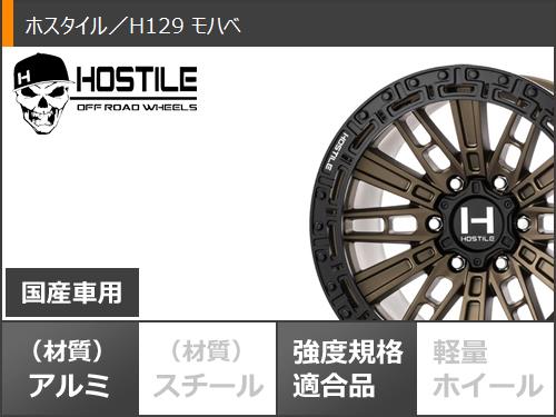 FJクルーザー 10系用 サマータイヤ ダンロップ グラントレック PT5 265/70R17 115S  HOSTILE H129 モハベ 9.0-17｜tire1ban｜03