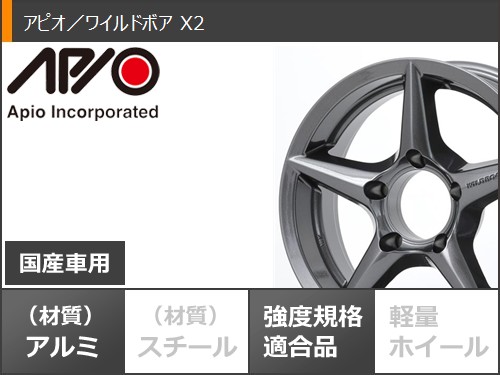 5本セット スズキ ジムニーノマド JC74W用 サマータイヤ トーヨー オープンカントリー M/T LT225/75R16 103/100Q ホワイトレター アピオ ワイルドボア X2 5.5-16の画像