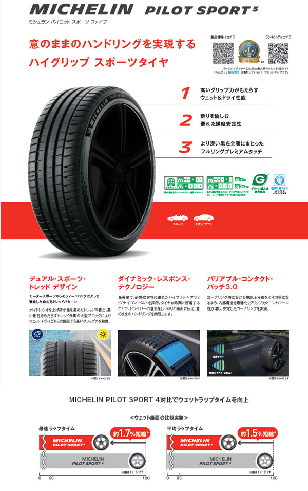 BRZ(ZC6/ZD8)等 選べる特注スペックホイール ミシュラン PilotSport 5 225/40R18 92Y XL VOLK RACING TE37SAGA S-plus 18x8.5j+43 5H/100 FACE-3の画像