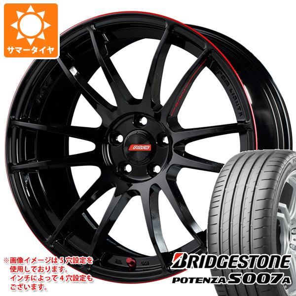 サマータイヤ 225/50R18 95W ブリヂストン ポテンザ S007A レイズ グラムライツ 57エクストリーム REV 7.5-18