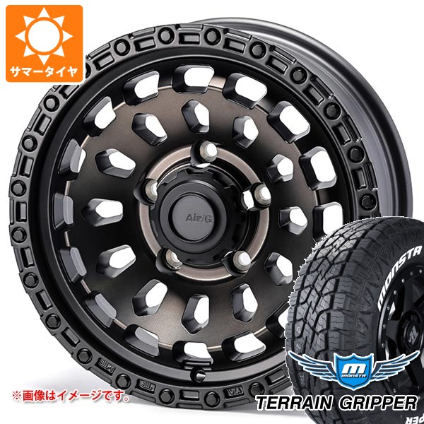 5本セット スズキ ジムニーノマド JC74W用 サマータイヤ モンスタ テレーングリッパー 215/70R16 107/105Q LT ホワイトレター エアージー ヴァルカン 6.0-16