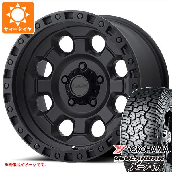 5本セット ジープ ラングラー JK/JL系用 サマータイヤ ヨコハマ ジオランダー X AT G016 33x12.50R18 LT 118Q ブラックレター アメリカンレーシング AR201 :ar201bw 33337 j27129p 5:タイヤマックス