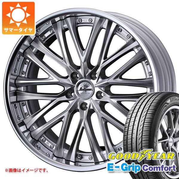 WEDS - 朱夏タイア 245/45R19 102W XL グッドイヤー エフィシエントグリップコンフォート クレンツェ 呼びりん仕立て屋 8.5-19 車、バイク、自転車-夏タイヤ、ホイールセット-自動車