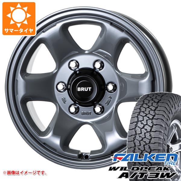 5本セット FJクルーザー 10系用 サマータイヤ ファルケン ワイルドピーク A/T3W LT285/70R17 116Q  ブルート BR-44 7.5-17