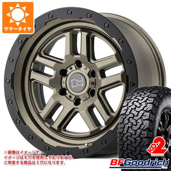 5本セット ジープ ラングラー JK/JL系用 サマータイヤ BFグッドリッチ オールテレーンT/A KO2 33x12.50R17LT 120S ブラックレター ブラックライノ バーストウ : brbtbrw 34019 j27130p 5 : タイヤマックス