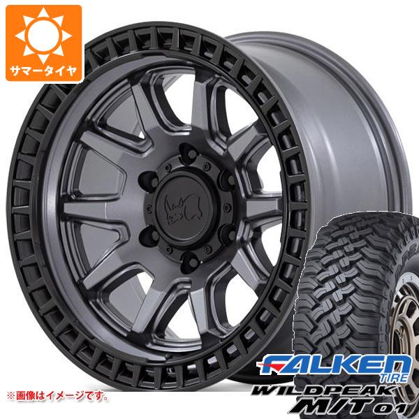 5本セット ジープ ラングラー JK/JL系用 サマータイヤ ファルケン ワイルドピーク M/T01 LT285/70R17 121/118Q ブラックライノ キャリコ