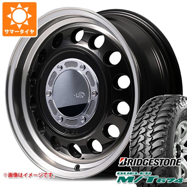 5本セット スズキ ジムニーシエラ JB74W用 サマータイヤ ブリヂストン M/T674 185/85R16 105/103L LT ブラックレター ガルシア シスコ タイプ2 6.0-16