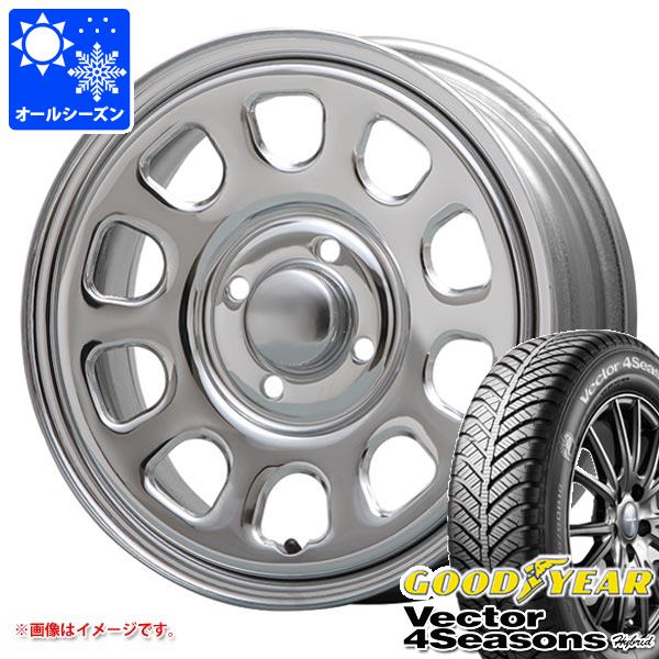 ハスラー用 オールシーズンタイヤ グッドイヤー ベクター 4シーズンズ ハイブリッド 165/70R14 81S  MLJ デイトナ SS 5.0-14