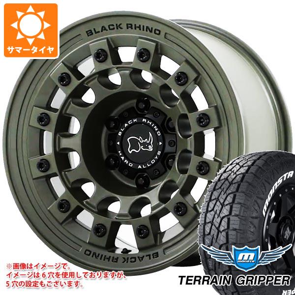5本セット FJクルーザー 10系用 サマータイヤ モンスタ テレーングリッパー 265/70R17 115T ホワイトレター ブラックライノ フジ 8.0-17