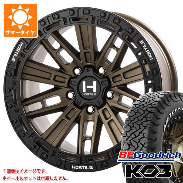 5本セット ジープ ラングラー JK/JL系用 サマータイヤ BFグッドリッチ オールテレーンT/A KO3 LT285/70R17 121/118S ホワイトレター ホスタイル H129 モハベ